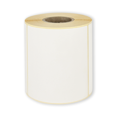 White paper self-adhesive THERMAL labels 100x100 mm, 500 labels per roll