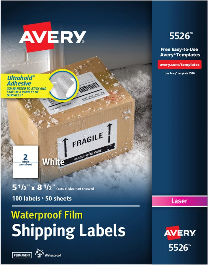 Avery WeatherProof Shipping Labels