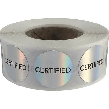 InStockLabels Metalized Silver 2.5" Round Color Coding Labels