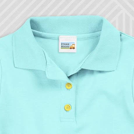 112 Personalized Stick-on Clothing Labels - Blue Palette