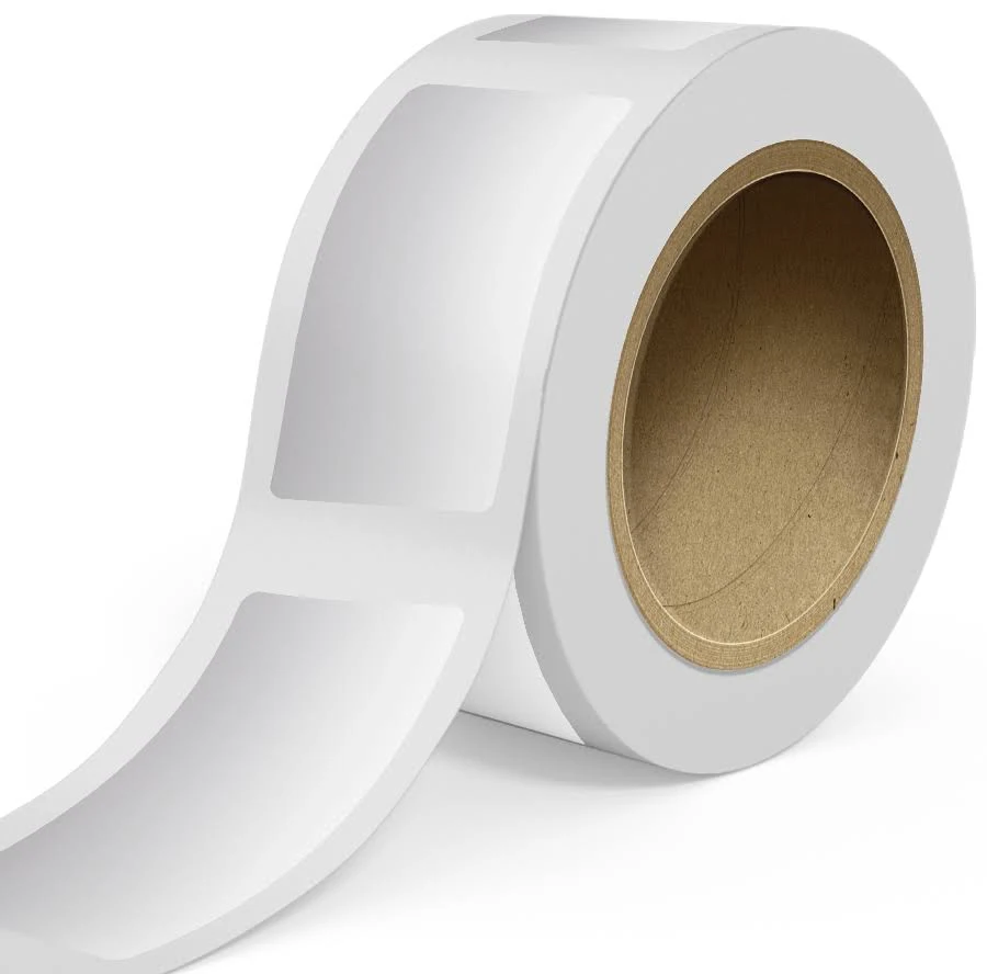 2 x 4 Inch Roll of Rectangle Labels - Durable Metallic - Silver Foil - 125 Pack