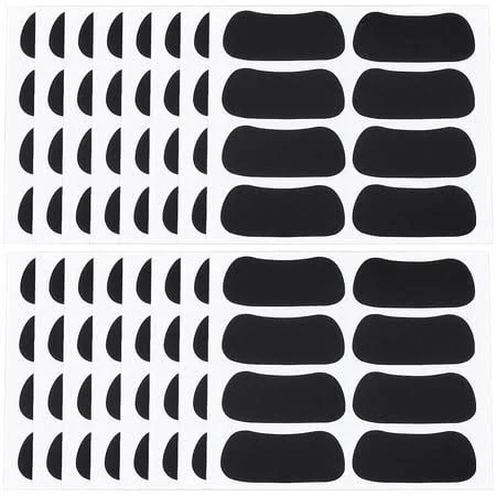36 Sheet PVC Self-adhesive Blank Label Paper Rectangle Black 69x80x0.2mm