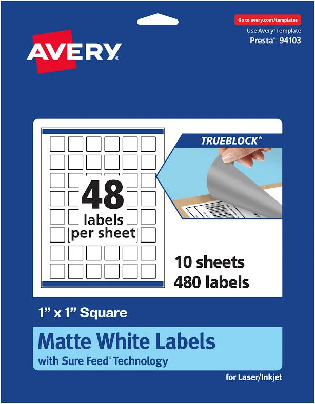 Avery TrueBlock Square Labels