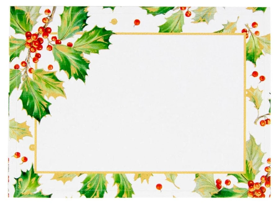 Caspari Gilded Holly Self-Adhesive Labels