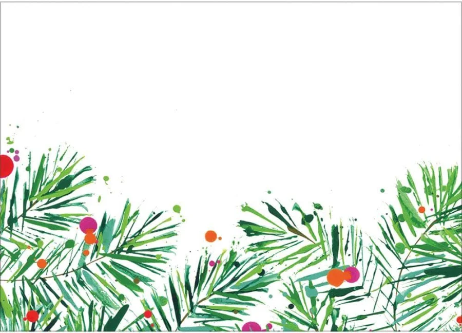 Caspari Christmas Fir Self-Adhesive Labels