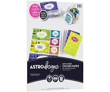 Astrobrights Astrodesigns Sticker Paper Labels Inkjet/Laser Printers