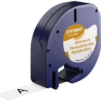 DYMO 18771 1/2X6.5 inch White Fabric Tape Iron On Label Refill
