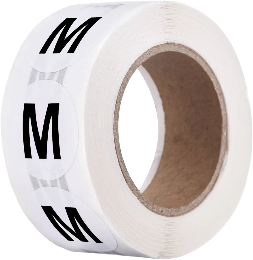 Unique Bargains Clothing M Medium Size Sticker Label Coding Label