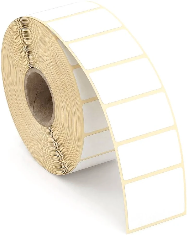 10000 Blank Labels | Roll | Direct Thermal with Cover (TCK) | 2'' x 1''