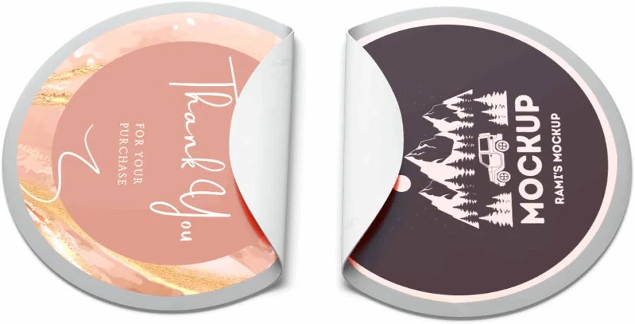 Round Custom Circle Vinyl Stickers 4” Qty 100