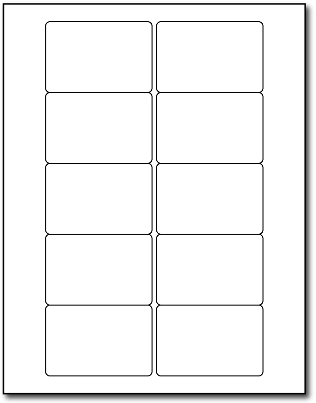 Blank White 1" x 2" Labels