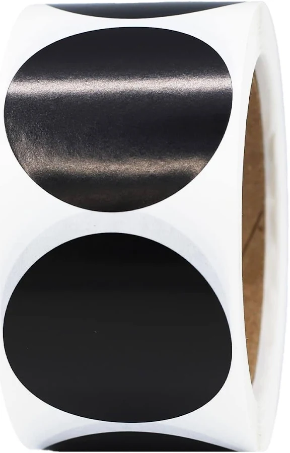 Black Stickers 2" Round QTY 500 | Wholesale Labels | InStockLabels