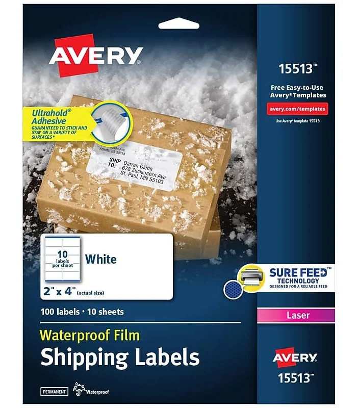 Avery Waterproof Shipping Labels 2" x 4"