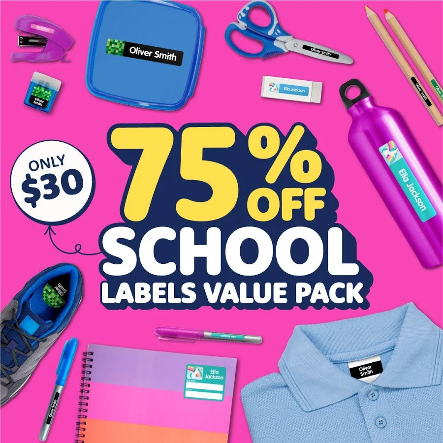 Name Labels School Combo Pack