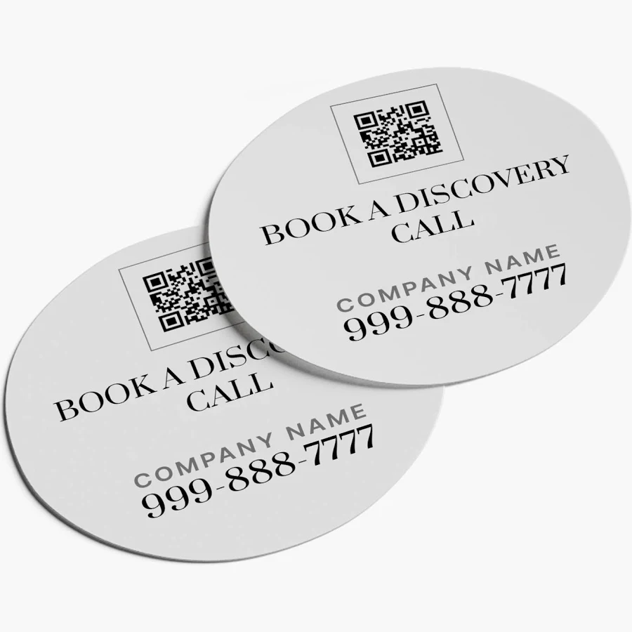 Custom Circle Stickers | 10 qty | 2" x 2" | VistaPrint | Design: Gray, Finance & Insurance, Business Consulting, Styles & Themes, Industry