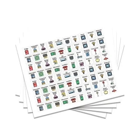 Pvc Self-Adhesive Stickers Writable Label Stickers Rectangle Mixed Shapes 220x175mm Sticker: 19x19mm 80pcs/sheet 5sheets/set