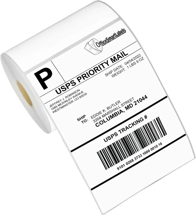 1 x 0.5 Inch | Blank Direct Thermal Labels (1 Inch Core)