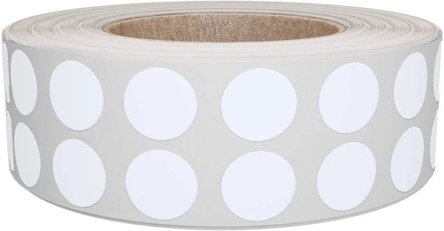 Royal Green White Sticker Dot Labels