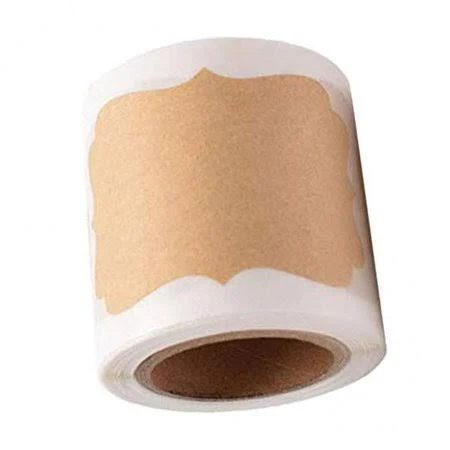 Milageto 3x300pcs Blank Kraft Paper Self-Adhesive Label Seals Sticker