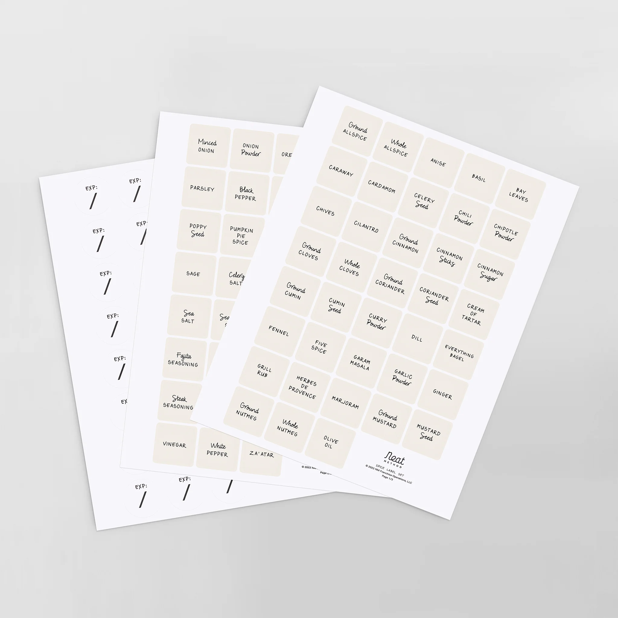 Neat Method Spice Label Set