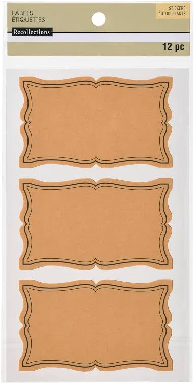 Recollections Rectangular Kraft Paper Labels