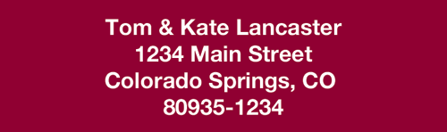 Solid Color Designer Rolled Address Labels in 10 Colors - Roll of 250