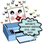 Inkjet & Laser White Matte Permanent Adhesive Sticker & Label Paper -