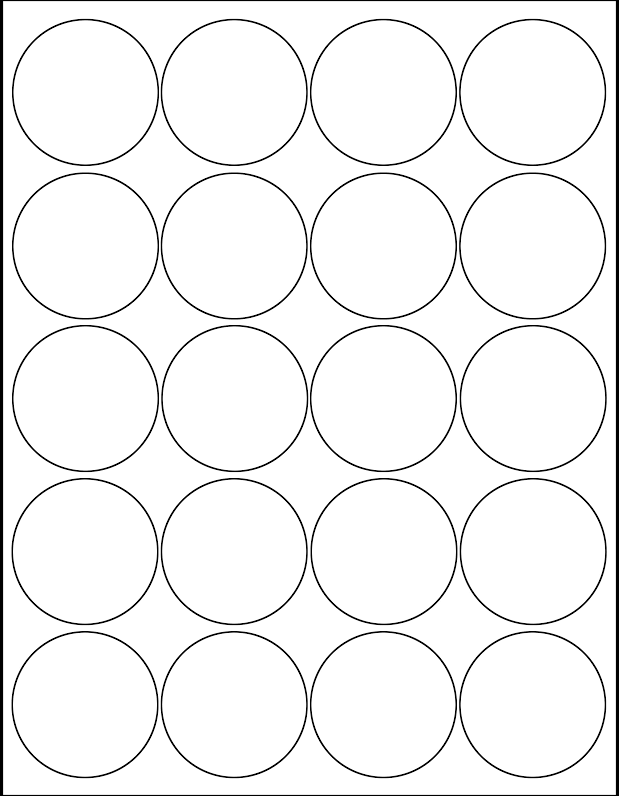 Royal Green 2 Inch Laser And Inkjet Printer Labels