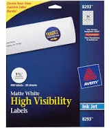 Avery Vibrant Inkjet Color-Print Labels w Sure Feed 8293