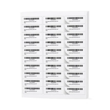 Buhbo 30-up Product Sticker Labels 1 inch x 2-5/8 inch Address Labels for Laser & Ink Jet Printers