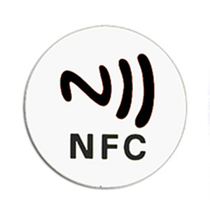 NFC sticker tag NTAG21x, 25mm, anti-metal - Color: WhiteRFID/NFC – Anti-metal: with anti-metalRFID/NFC – NFC sticker tag – Model: NTAG213RFID/NFC - 