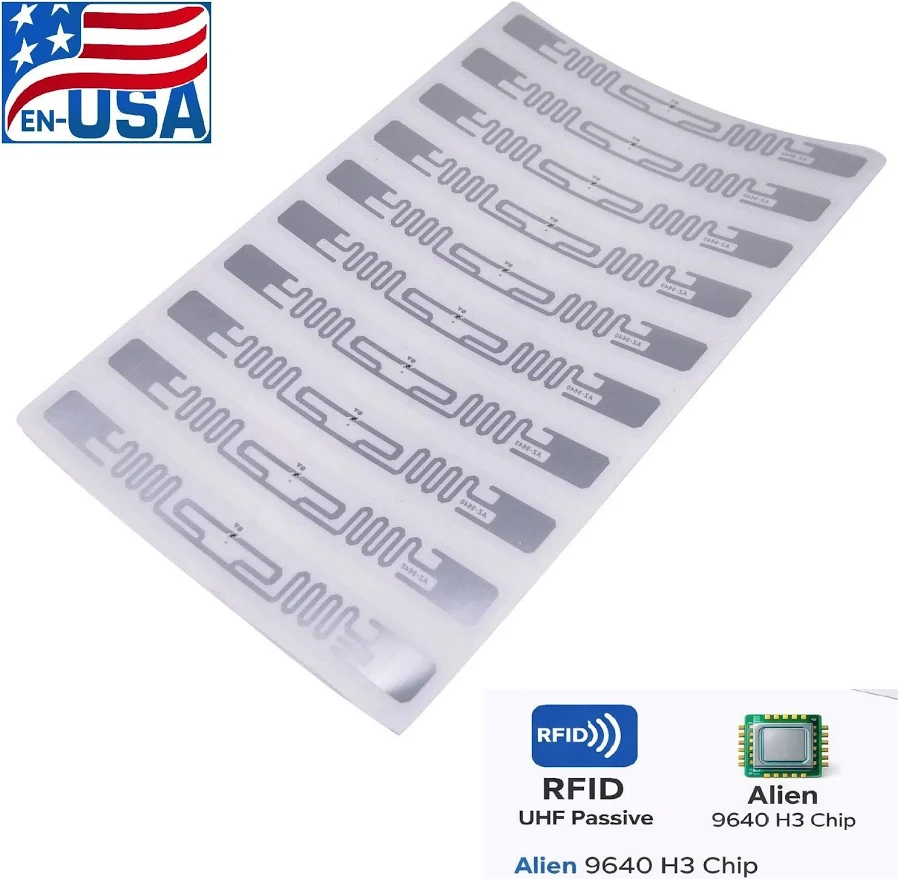 Us Stock 50 Pcs Rfid Uhf Passive Smart Label Tag Sticker Antenna Alien
