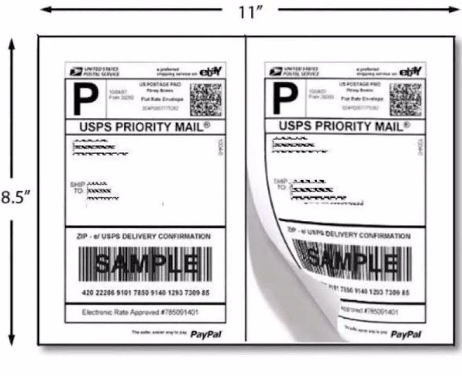 BESTEASY 200 Half Sheet Self Adhesive Shipping Labels