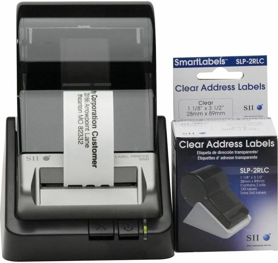 Seiko SLP-2RLC Clear Address Labels