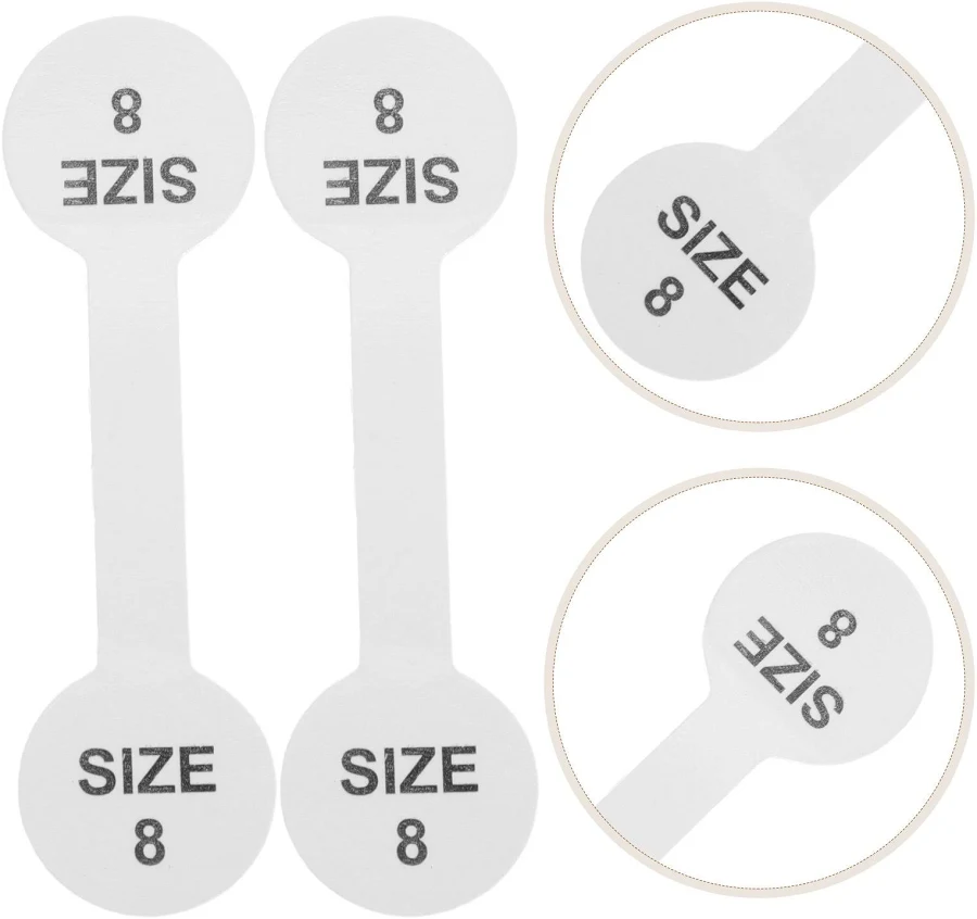 Nicexmas Nicexmas Clear Identification Adhesive Tags for Jewelry Rings 300Pcs, Size: 5.00, White