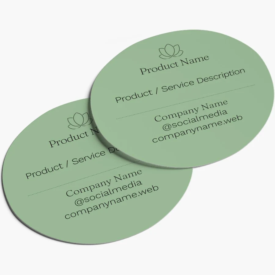 Custom Circle Stickers | 10 qty | 2" x 2" | VistaPrint | Design: Gray, Spas, Beauty & Spa, Health & Wellness, Styles & Themes, Industry