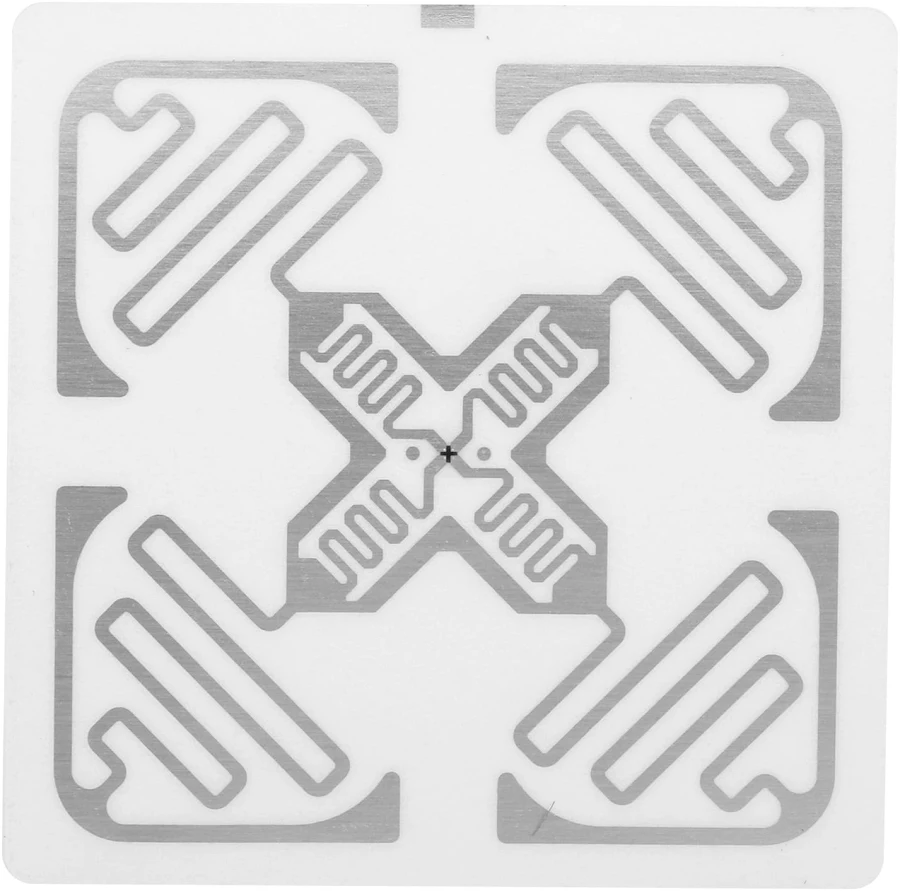 Xirurus 100pcs UHF Rfid Labels 860-960MHz Tag for Warehouse Assets Management 50x50mm / 2x2 inches Electronic Identification Sticker Adhesive Copper