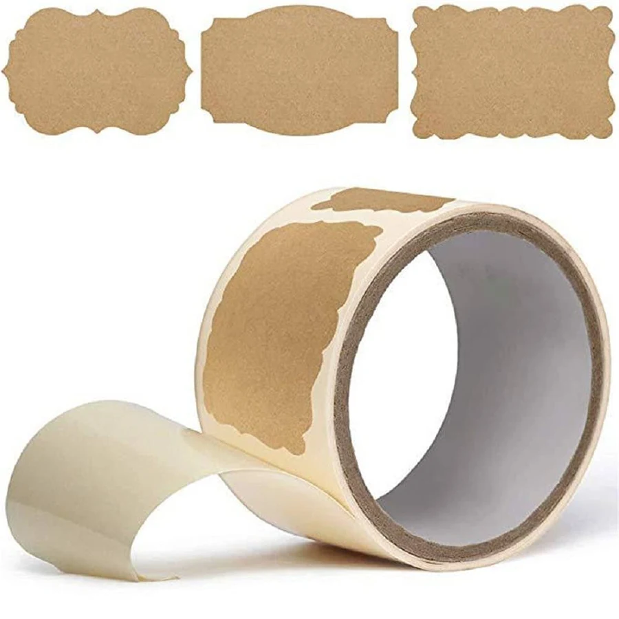 Simply Sticky Scalloped Kraft Paper Labels