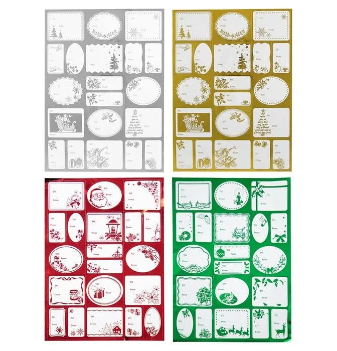 Jam Paper Christmas To/ From Stickers