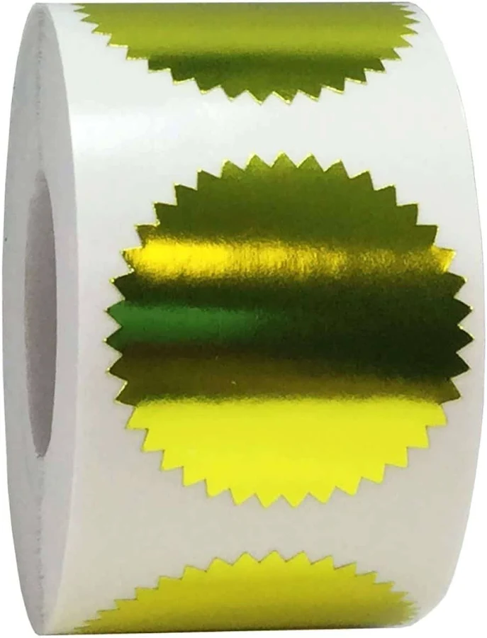 Gold Metallic Label Seals 1.5" Round QTY 500 | Wholesale Labels | InStockLabels