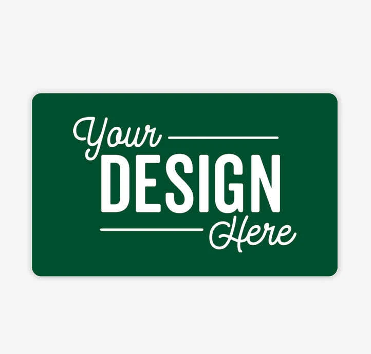 Custom Full Color 5" x 3" Outdoor Rectangle Roll Labels (Roll of 500) - Forest Green- 1-Color Text or Art Design