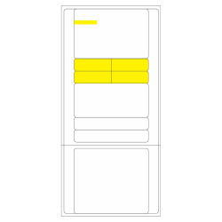 9-Up Vertical Standard Peel Blank Prescription Labels with 1.5" C