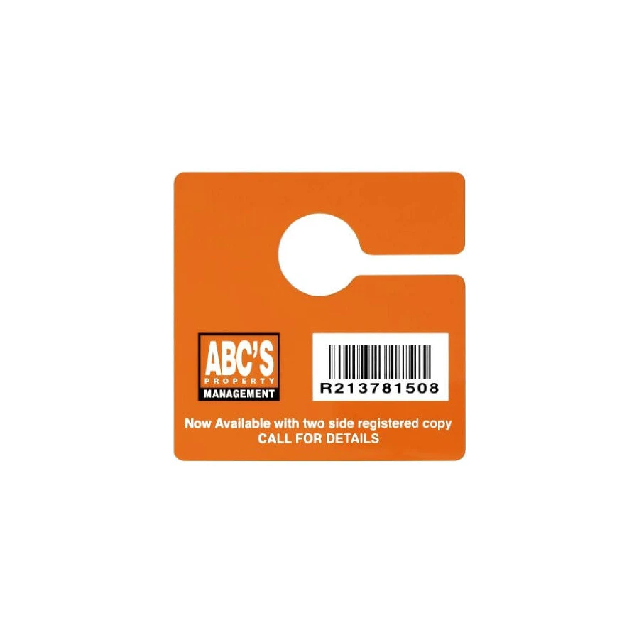 Vulcan RFID Custom Rearview Mirror Hang Tag