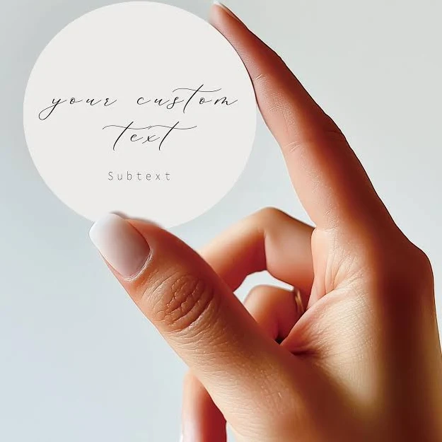 Personalized Text Stickers | Modern Custom Labels | Minimalist Packaging Seals (B40)