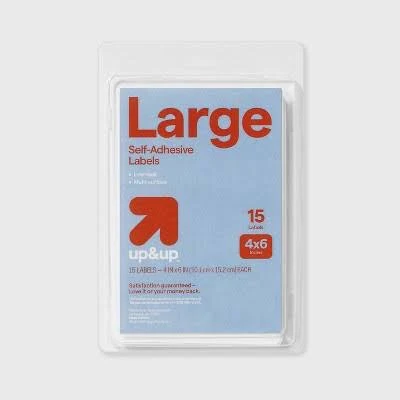 up&up Self-Adhesive Peel and Stick Labels