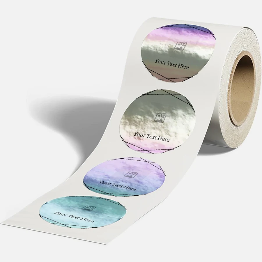Custom Holographic Stickers | 2.5"x2.5" | Black, Gray and Brown | VistaPrint | Design: Black, Elegant, Retail, Art & Entertainment