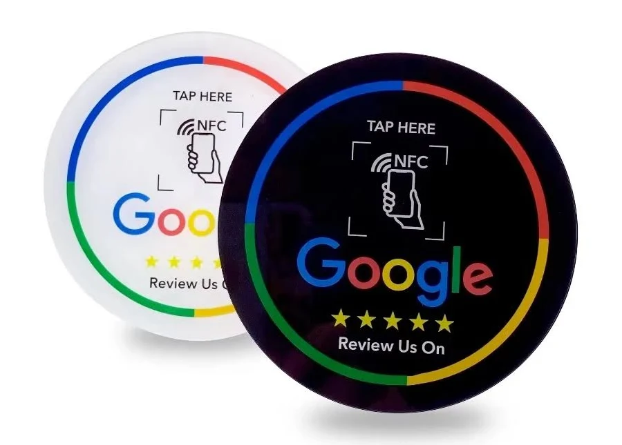 NFC Tags Review Us On Google NFC Tap Review Sticker Tags Waterproof Google Review Sticker 13.56Mhz