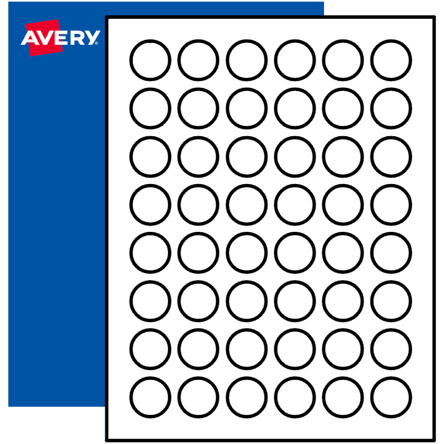 Avery? 1" Round Print to the Edge Labels