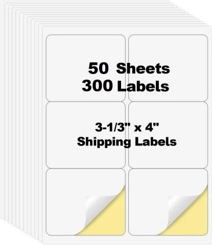 50 Sheets BLANK CANVAS PRODUCT LABELS Peelable Self Adhesive 6-Up LABEL PAPER Sheets From Classic Studio for Beer Wine Moonshine Jelly Syrup Kombucha 
