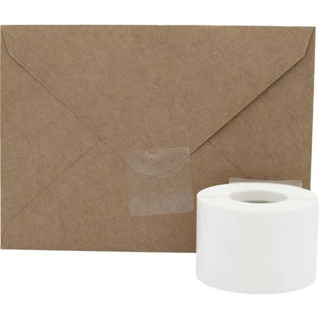 Wafer Seals Clear Transparent Square Stickers